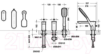 Смеситель Bravat Gina F565104C-2-ENG