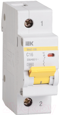 Выключатель автоматический IEK ВА 47-100 3Р 63А 10кА С / MVA40-3-063-C - фото