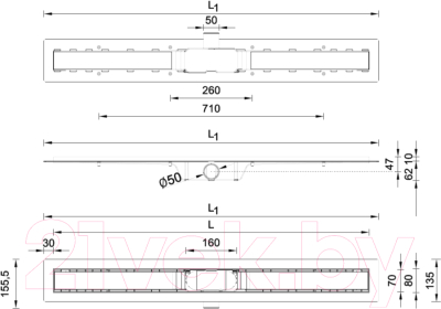 Трап для душа Styron Medium STY-M-90
