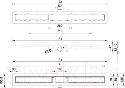 Трап для душа Styron Harmony STY-H-70-FF
