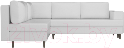 Диван угловой Лига Диванов Сильвана 198 левый (экокожа белый)