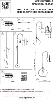 Бра Lightstar Pentola 803540