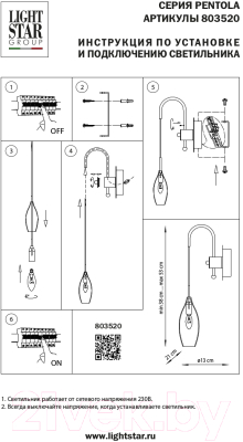 Бра Lightstar Pentola 803520