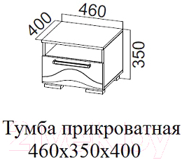 Прикроватная тумба SV-мебель Спальня Лагуна 5 Ж