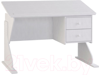 Письменный стол Dipriz Рио / Д 4134-1 (белый воск укрывистый) - фото