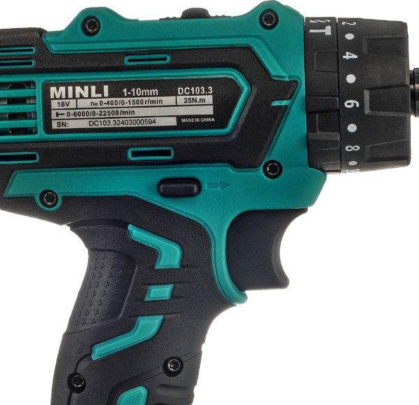 Аккумуляторная дрель-шуруповерт MINLI DC103.3-2.0A