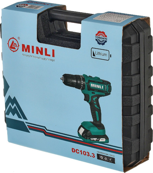 Аккумуляторная дрель-шуруповерт MINLI DC103.3-2.0A