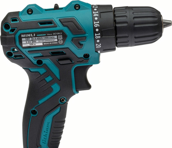 Аккумуляторная дрель-шуруповерт MINLI DC106.2-2.0A