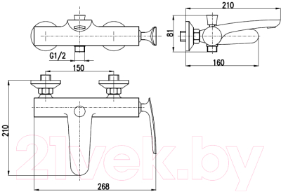 Смеситель Slezak RAV Tigris TG154.5CMATC