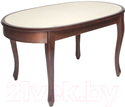 Обеденный стол ТехКомПро Азалия 2 с камнем (дуб/тон 39) - фото