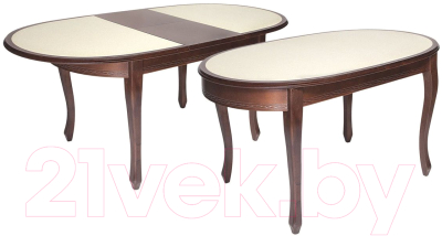 Обеденный стол ТехКомПро Азалия 2 с камнем (дуб/тон 39)