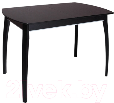Обеденный стол ТехКомПро Арека ПО Ножка 6 80x120-160x76 (дуб/тон венге) - фото