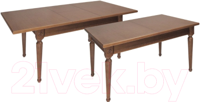 Обеденный стол ТехКомПро Лекс 3 ножка круглая (дуб/тон 9)