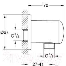 Подключение для душевого шланга GROHE Relaxa Plus 28671000