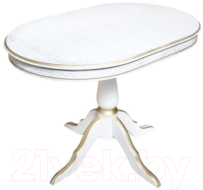 Обеденный стол ТехКомПро Эдельвейс МО (дуб/тон 1/золотая патина) - фото