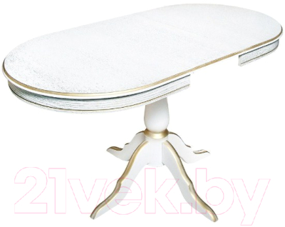 Обеденный стол ТехКомПро Эдельвейс МО (дуб/тон 1/золотая патина)