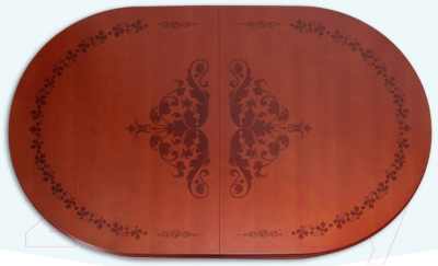 Обеденный стол ТехКомПро Нарцисс с рисунком №1 (бук/тон 25/патина)