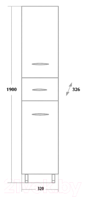 Шкаф-пенал для ванной Onika Модерн 32.17 R (403212)