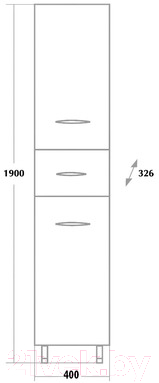 Шкаф-пенал для ванной Onika Модерн 40.17 L (404009)