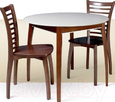 Обеденный стол ТехКомПро Арека К950 Ножка 7 (бук/тон венге)