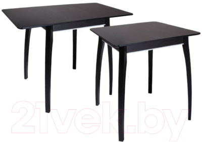 Обеденный стол ТехКомПро Арека ПР Ножка 6 740x740 (бук/тон венге)