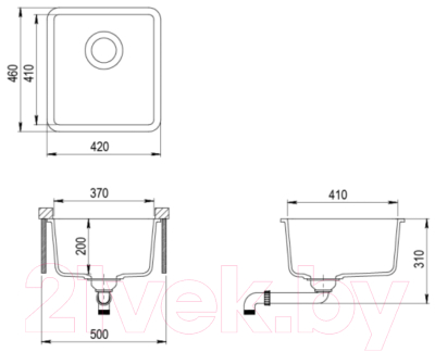 Мойка кухонная Aquasanita Arca SQA101W (силика)