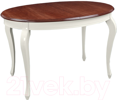 Обеденный стол ТехКомПро Азалия 1250 Ножка №10 (бук/тон орех/патина/тон царги/тон 1) - фото