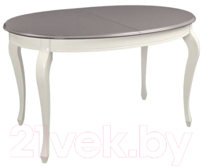 Обеденный стол ТехКомПро Азалия 1350 Ножка №10 (бук/тон шале/царги/тон 1) - фото