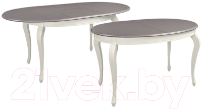 Обеденный стол ТехКомПро Азалия 1350 Ножка №10 (бук/тон шале/царги/тон 1)