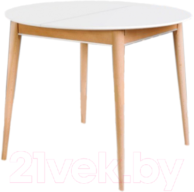 Обеденный стол ТехКомПро Арека К950 Ножка 8 (бук/тон 1/тон царги/тон 2) - фото