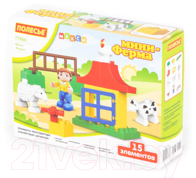 Конструктор Полесье Мини Ферма Макси / 77660
