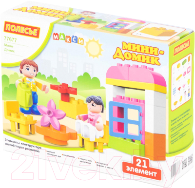 Конструктор Полесье Мини Домик Макси / 77677 - фото