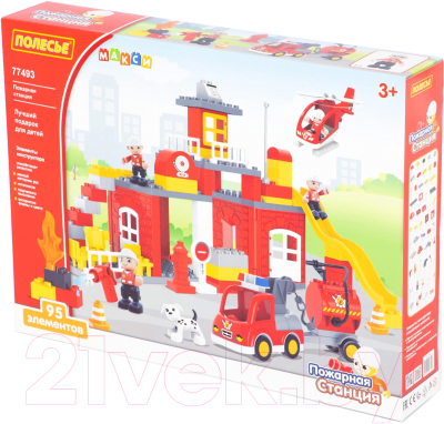 Конструктор Полесье Пожарная станция Макси / 77493 - фото