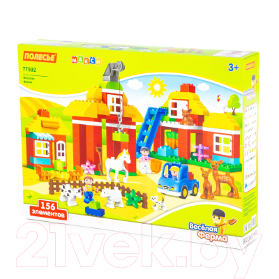 Конструктор Полесье Весёлая ферма Макси / 77592 - фото