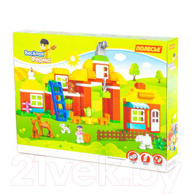 Конструктор Полесье Весёлая ферма Макси / 77592
