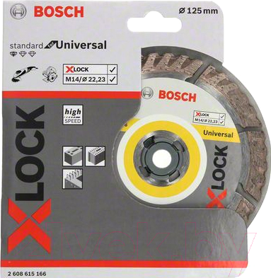 Отрезной диск алмазный Bosch X-lock 2.608.615.166