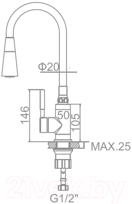 Смеситель Ledeme L4199-2