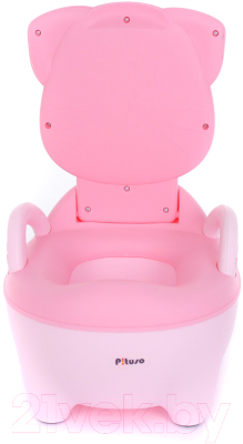 Детский горшок Pituso Котик в очках / 1730 (розовый)