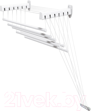 Сушилка для белья Comfort Alumin Group Стеновая Лифт 6 прутьев 180см - фото