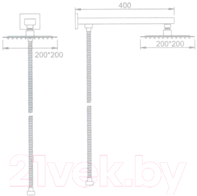 Верхний душ Ledeme L2417