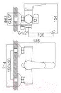 Смеситель Loffrey LF83112W