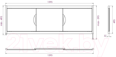 Экран для ванны Onika Лагуна-эконом 160