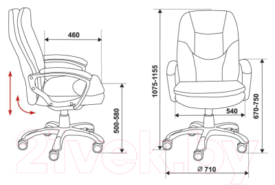 Кресло офисное Бюрократ CH-868 (экокожа черный)