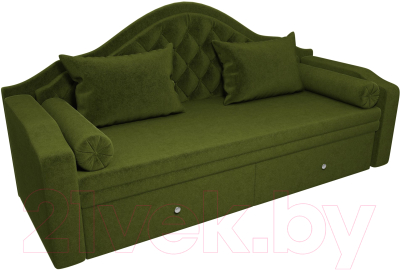 Диван Лига Диванов Сойер / 100569 (микровельвет, зеленый)