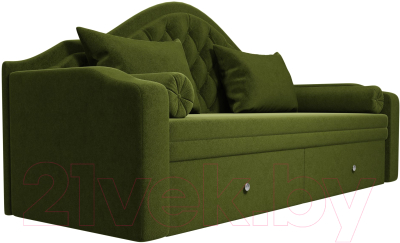 Диван Лига Диванов Сойер / 100569 (микровельвет, зеленый)