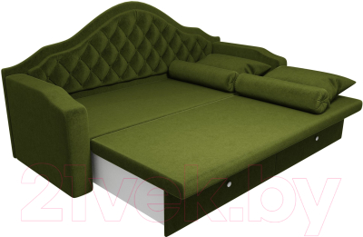 Диван Лига Диванов Сойер / 100569 (микровельвет, зеленый)