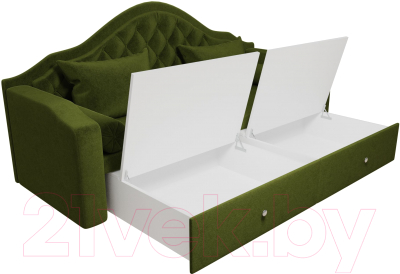 Диван Лига Диванов Сойер / 100569 (микровельвет, зеленый)
