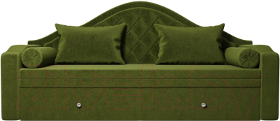 Диван Лига Диванов Сойер / 100569 (микровельвет, зеленый)