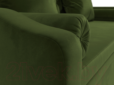 Диван Лига Диванов Сойер / 100569 (микровельвет, зеленый)