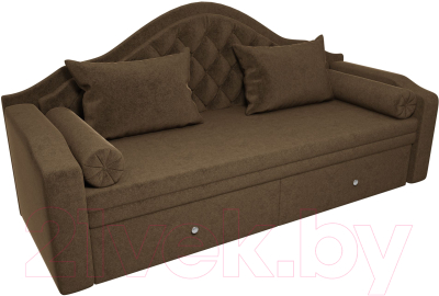 Диван Лига Диванов Сойер / 100570 (микровельвет, коричневый)